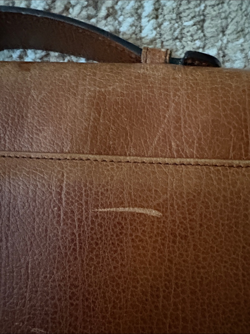 Bally Tan Leather Top-Handle Briefcase with Gold Hardware - Picture 3 of 8